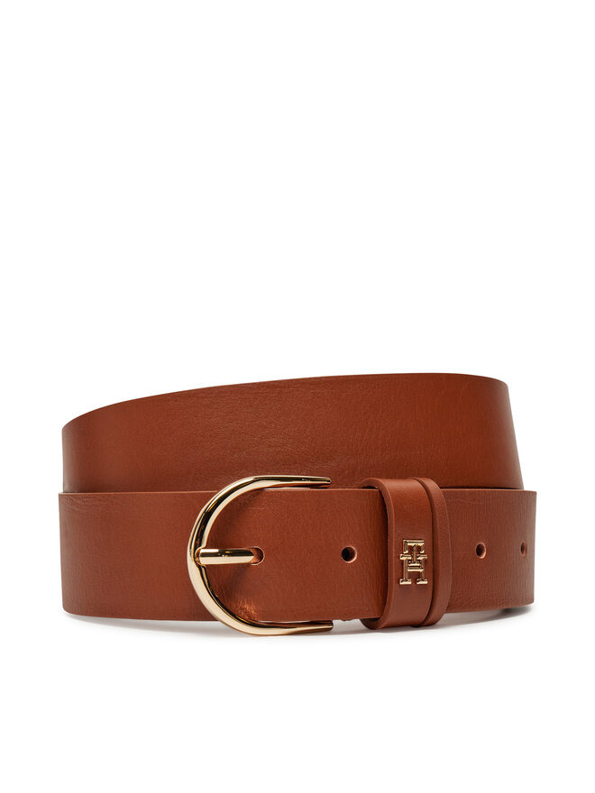 Tommy Hilfiger Pasek Damski Tommy Hilfiger Essential Effortless 3.5 AW0AW16837 Brązowy