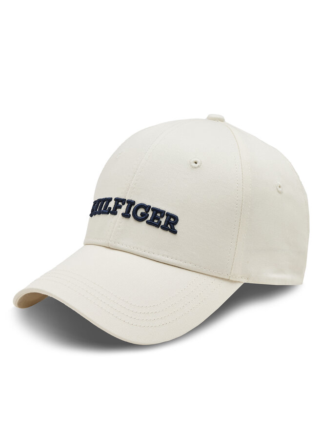 Tommy Hilfiger Kepurė su snapeliu Tommy Hilfiger Hilfiger Prep Cap AW0AW16040 Écru