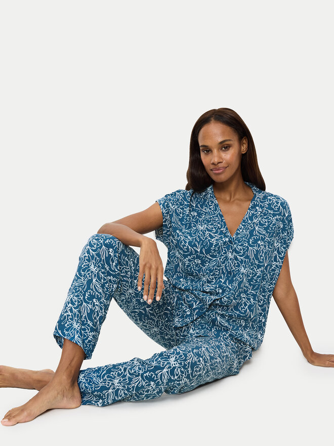 Triumph Triumph Pidžama Boyfriend 10222611 Plava Relaxed Fit