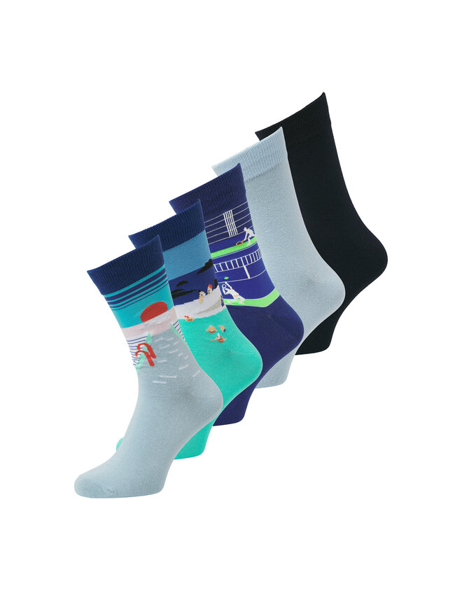 Jack&Jones 5 pares de calcetines altos para hombre Jack&Jones Sunrise 12277377 De color