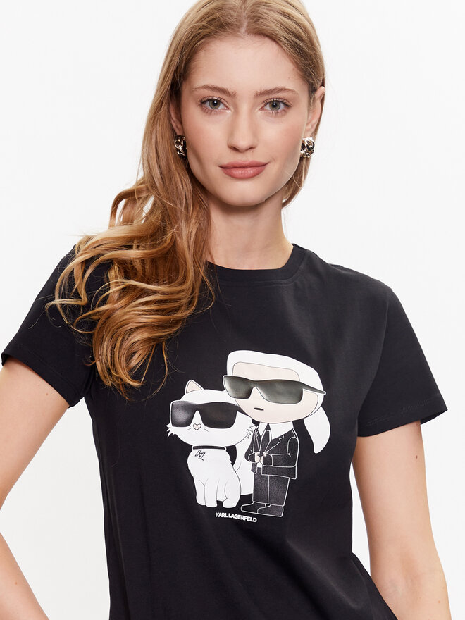 KARL LAGERFELD KARL LAGERFELD T-Shirt Ikonik 2.0 230W1704 Μαύρο Regular Fit