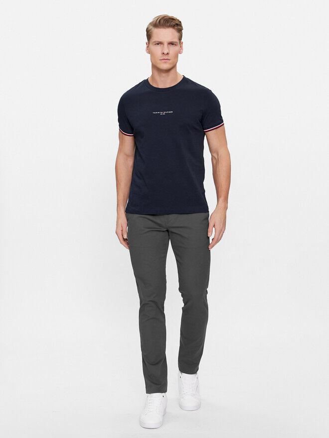 Tommy Hilfiger Tommy Hilfiger Marškinėliai Logo MW0MW32584 Tamsiai mėlyna Slim Fit