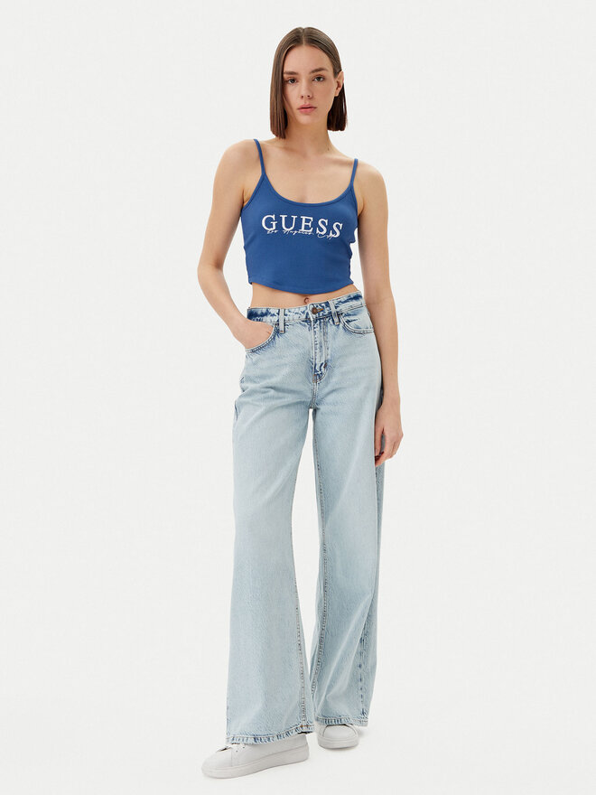 Guess Guess Top V5GP16 K8RT2 Modra Regular Fit
