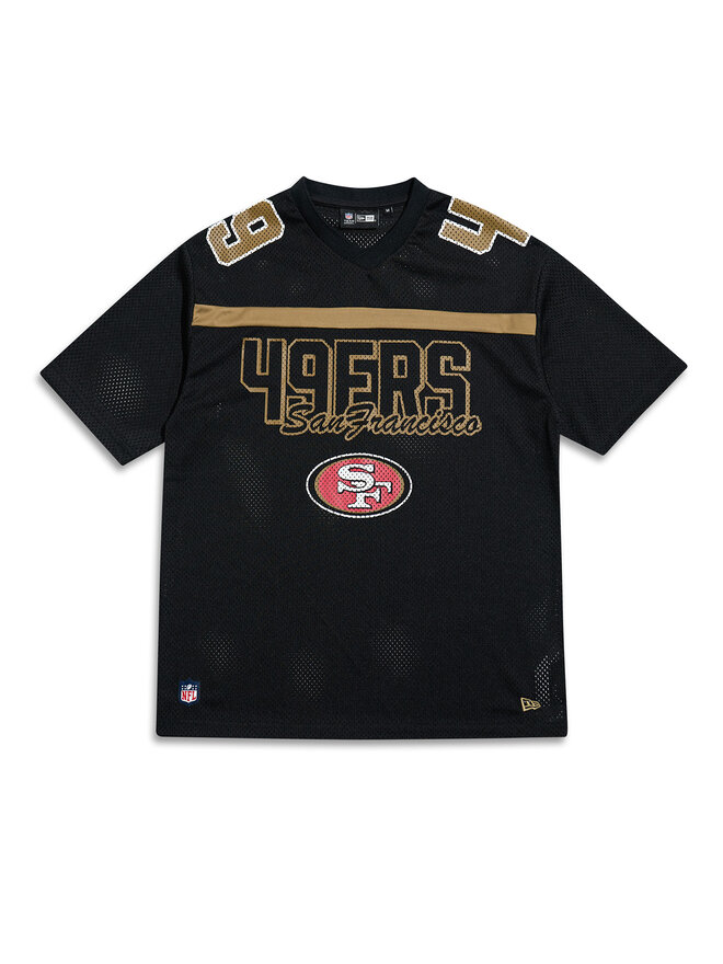 New Era New Era Marškinėliai Saf49E Mesh Graphic Jersey 60596390 Juoda Regular Fit