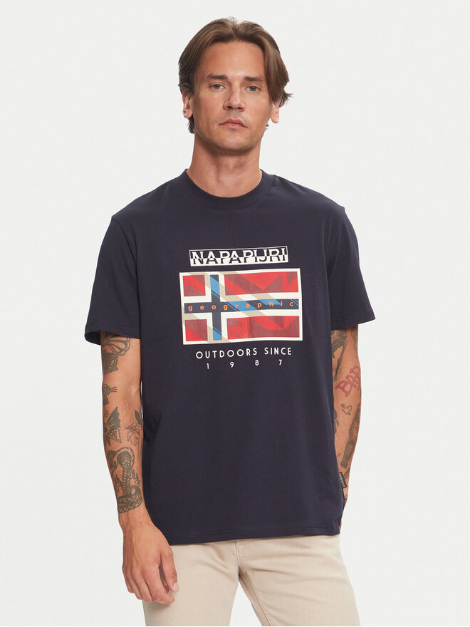 Napapijri Napapijri Póló S-Dorees NP0A4IBE Sötétkék Regular Fit