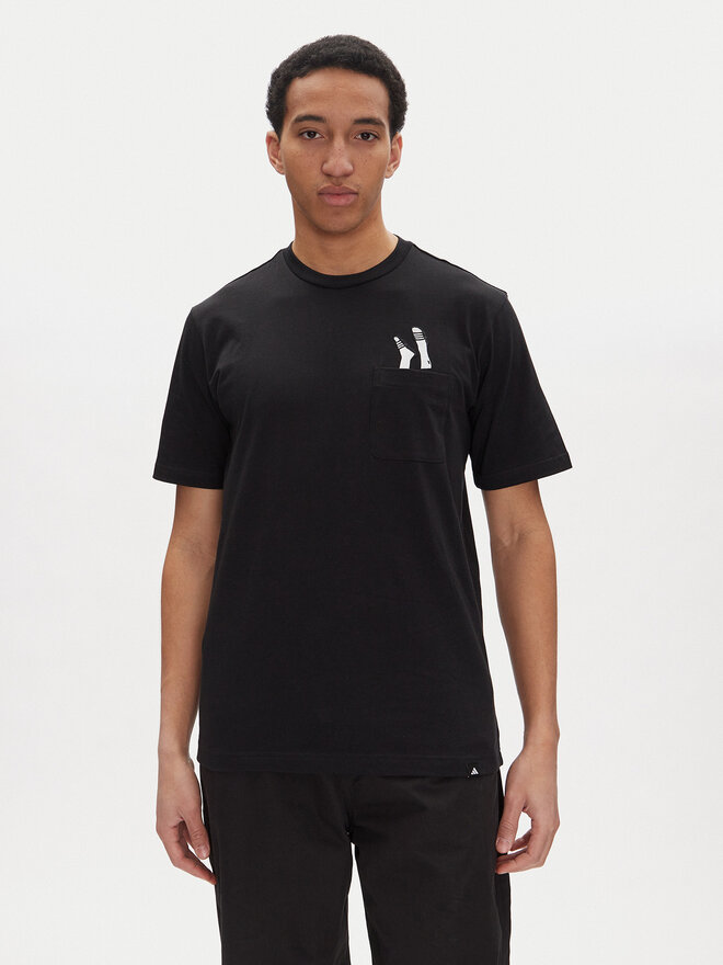 adidas adidas Camiseta Lounge Slides Graphic Pocket JC5283 Negro Regular Fit