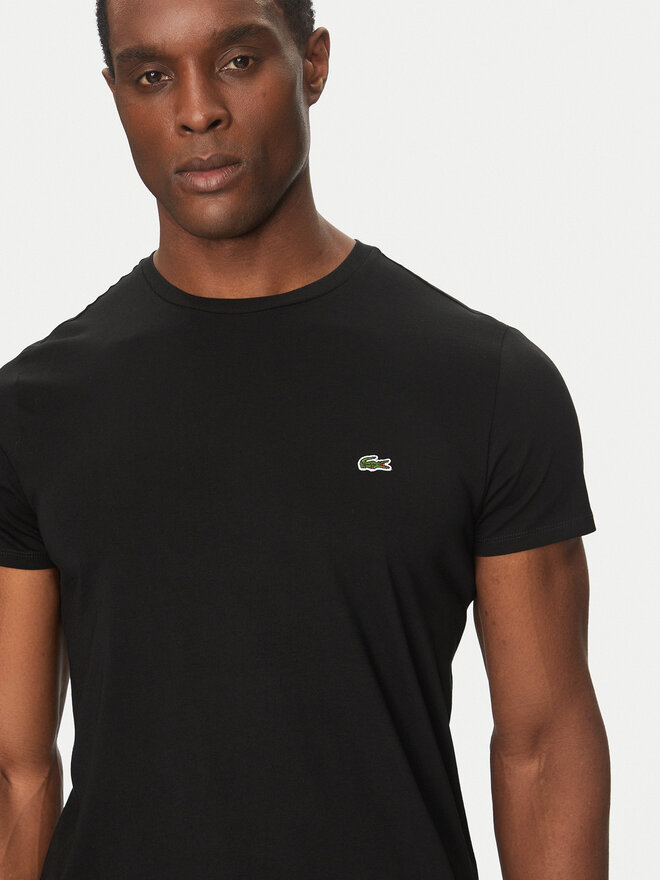 Lacoste Lacoste Marškinėliai TH6709 Juoda Regular Fit