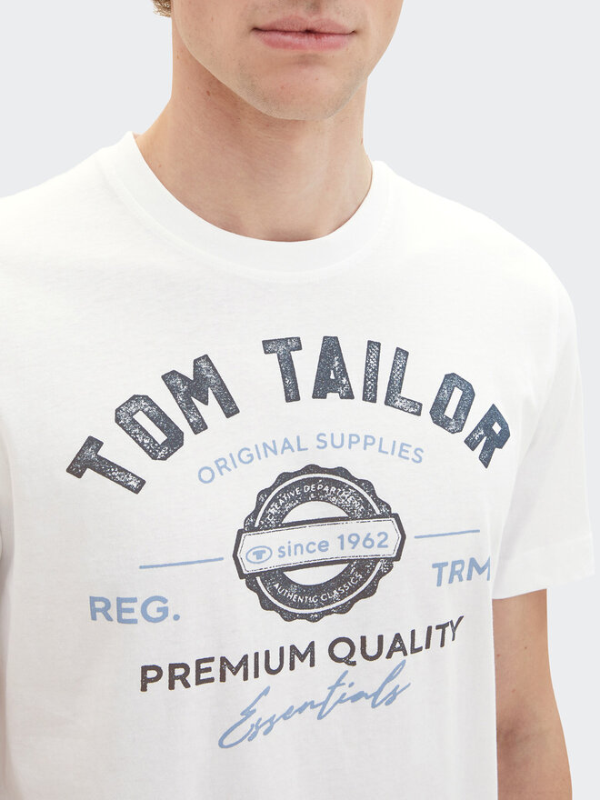 Tom Tailor Tom Tailor Marškinėliai 1037735 Balta Regular Fit