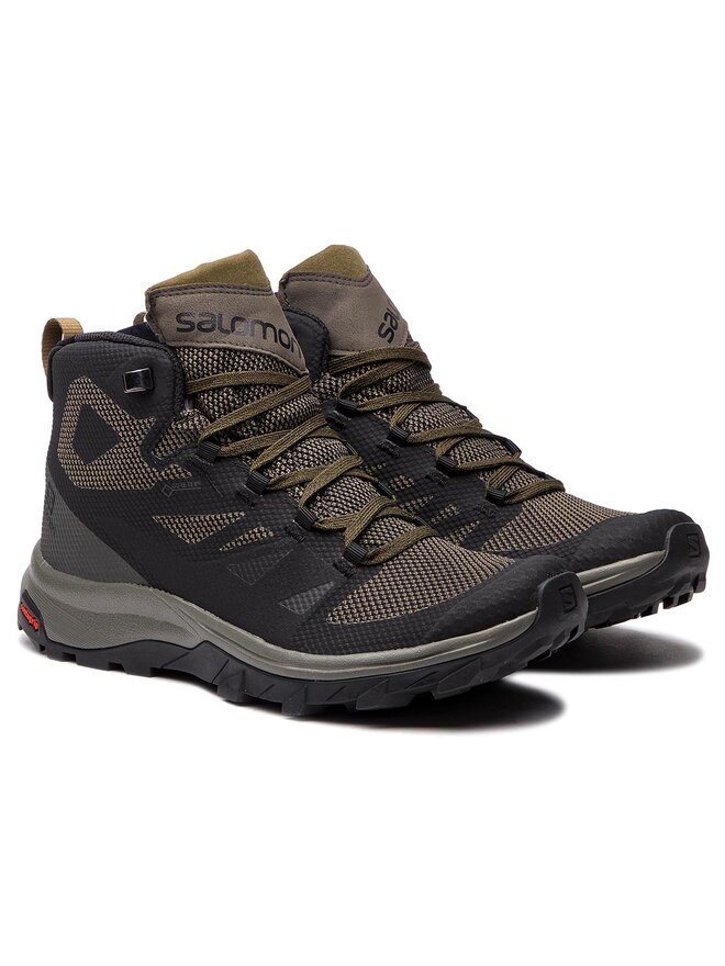 Trekkingschuhe Salomon Outline Mid Gtx GORE TEX 404763 27 V0 Schwarz eschuhe