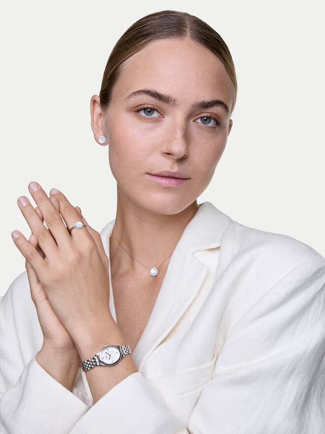 Daniel Wellington Zegarek Daniel Wellington Ophelia Mini 22 DW00100808 Srebrny