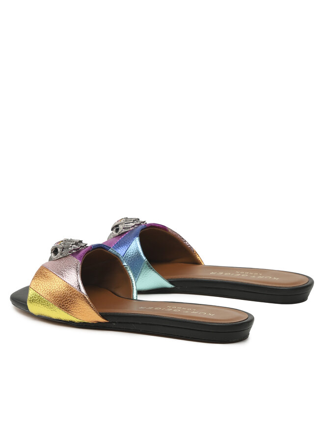 Kurt Geiger Klapki Kurt Geiger Kensington Flat Sandal 8496169109 Kolorowy