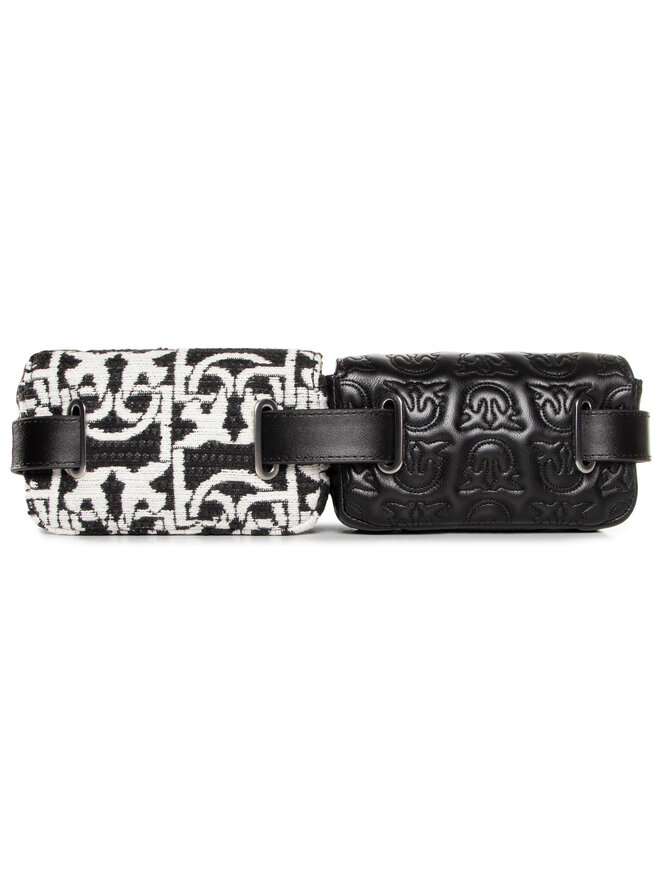 PINKO Сумка на пояс﻿ PINKO Love Doubletiny Monogram Fl AI 20-21 PLTT 1P21X3 Y6NQ Чорний