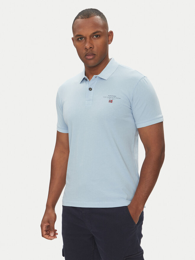 Napapijri Napapijri Poloshirt Elbas NP0A4GB4 Himmelblau Regular Fit
