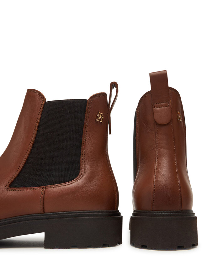Tommy Hilfiger Klassische Stiefeletten Tommy Hilfiger Cleated FW0FW08766 Braun