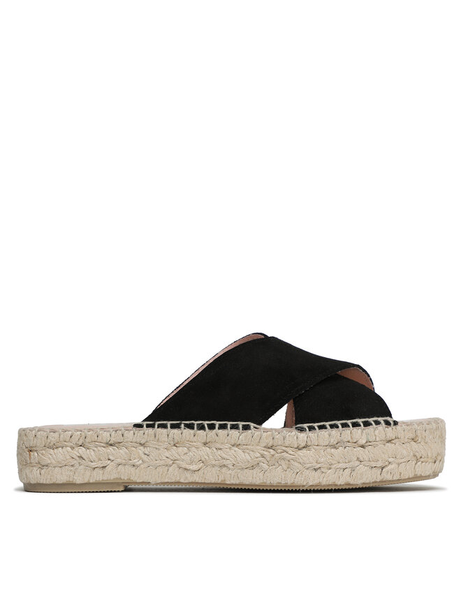 Manebi Espadrilles Manebi Double Sole X Bands Sandals K 1.0 DX Melns
