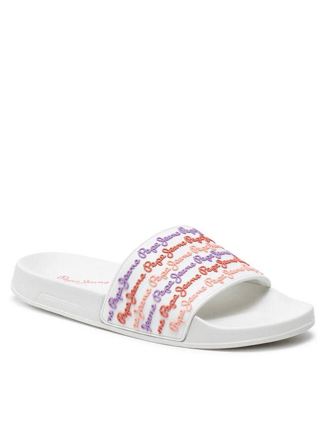 Pepe Jeans Şlapi Pepe Jeans Slider Set W PLS70145 Alb