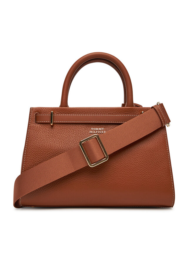 Tommy Hilfiger Táska Tommy Hilfiger American Icon Mini Tote Leather AW0AW17188 Barna