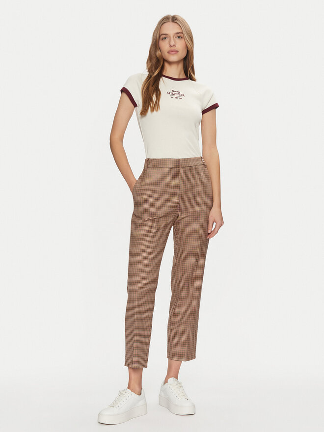 Tommy Hilfiger Tommy Hilfiger Marškinėliai WW0WW43898 Smėlio Slim Fit