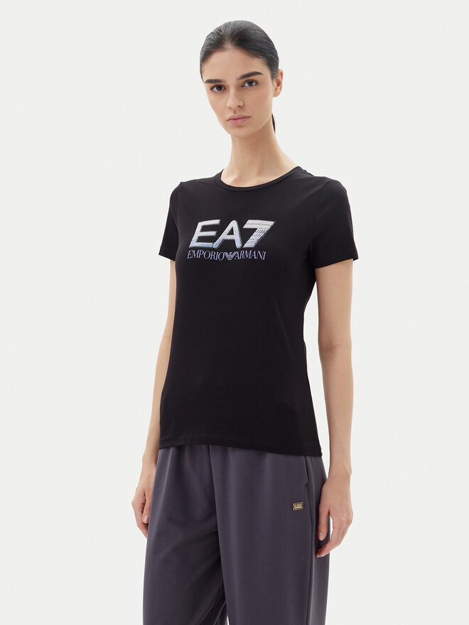 EA7 Emporio Armani EA7 Emporio Armani Póló 7W000183 AF10373 UC001 Fekete Regular Fit