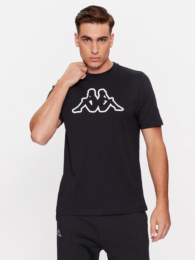 Kappa Kappa Marškinėliai Logo Korpo Cromen 303HZ70 Juoda Regular Fit