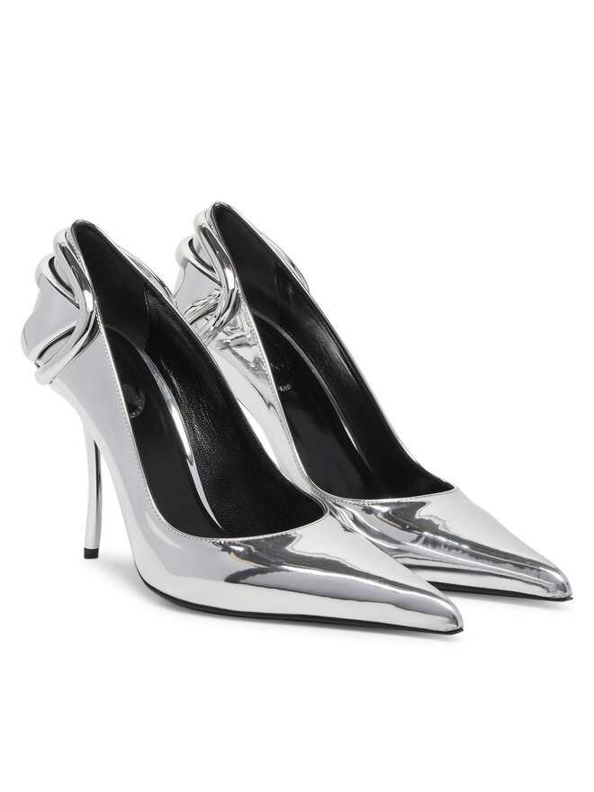 Diesel Pantofi cu toc subțire Diesel D-Ten&Half P Y03426P1660 Argintiu