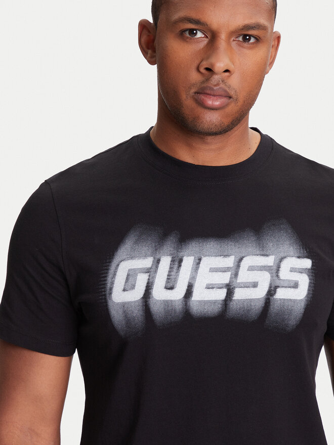 Guess Guess Marškinėliai Z5YI12 I3Z14 Juoda Regular Fit