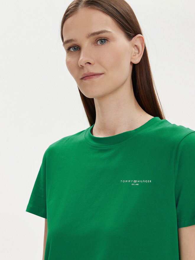 Tommy Hilfiger Tommy Hilfiger Camiseta 1985 WW0WW37877 Verde Regular Fit