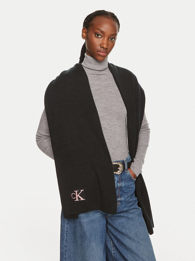 Calvin Klein Sciarpa Calvin Klein Monogram K60K612659 Nero