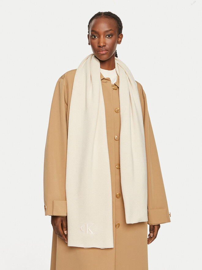 Calvin Klein Schal Calvin Klein Monogram K60K612659 Écru