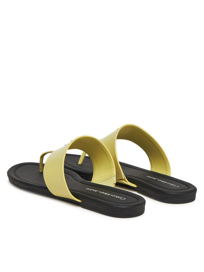 Calvin Klein Jeans Japonke Calvin Klein Jeans Flat Sandal Toepost Mg YW0YW01691 Zelena