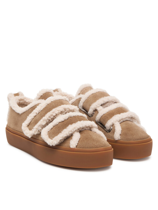 Inuikii Sneakers Inuikii Shearling Low Velcro 1001.001.0231 Beige