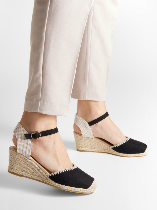 Jenny Fairy Espadrilles Jenny Fairy WYL2610-1 Fekete