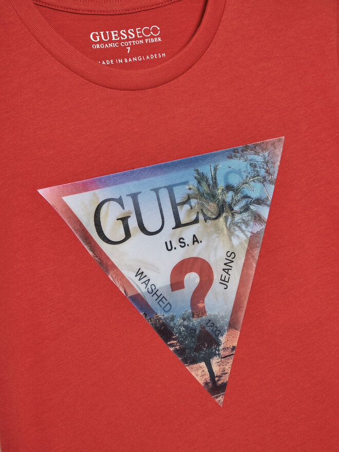 Guess Guess Marškinėliai L5GI26 K8HM4 Raudona Regular Fit