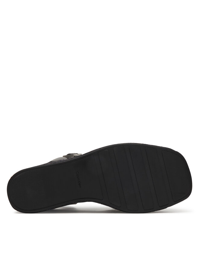 Calvin Klein Espadrilles Calvin Klein Wedge Espad 70 Aop Lth HW0HW03138 Schwarz