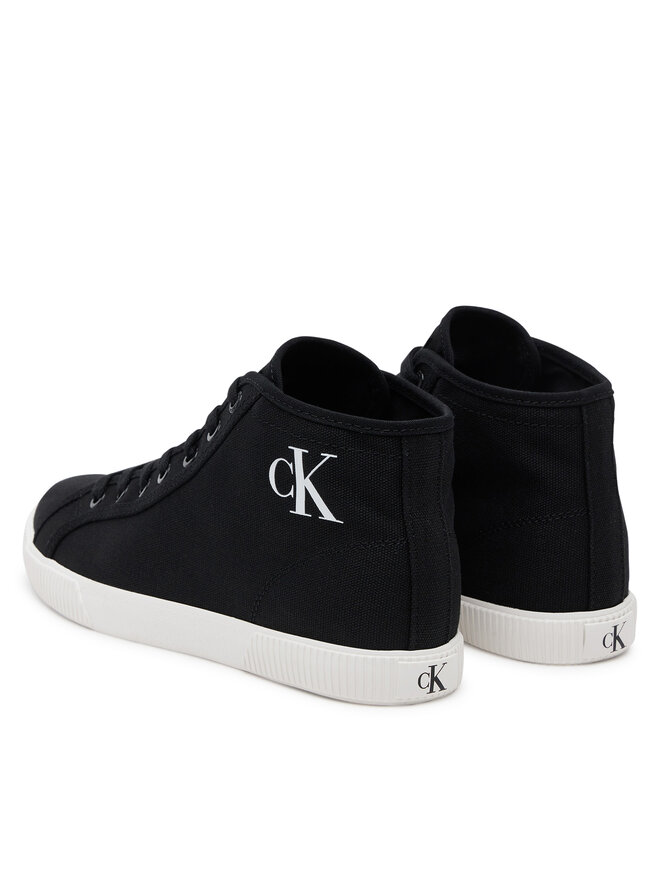 Calvin Klein Jeans Snīkeri Calvin Klein Jeans Ess Vulc Mid Cv Mg Wn YW0YW01761 Melns