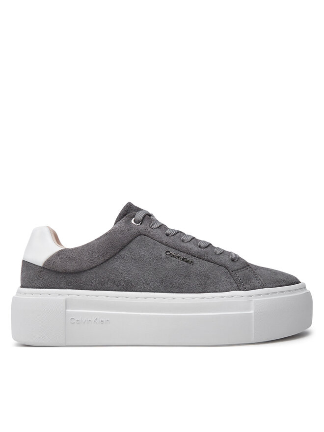 Calvin Klein Sneakers Calvin Klein Flatform Cup Lace Up W/Ml HW0HW02282 Gri