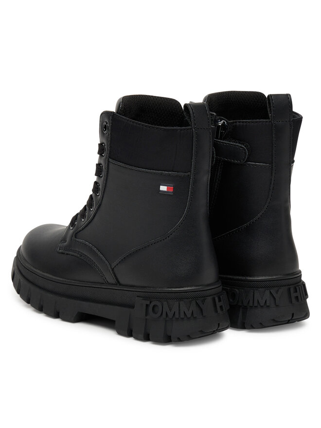 Tommy Hilfiger Schnürstiefeletten Tommy Hilfiger Lace-Up Bootie T3A5-34046-1695 S Schwarz