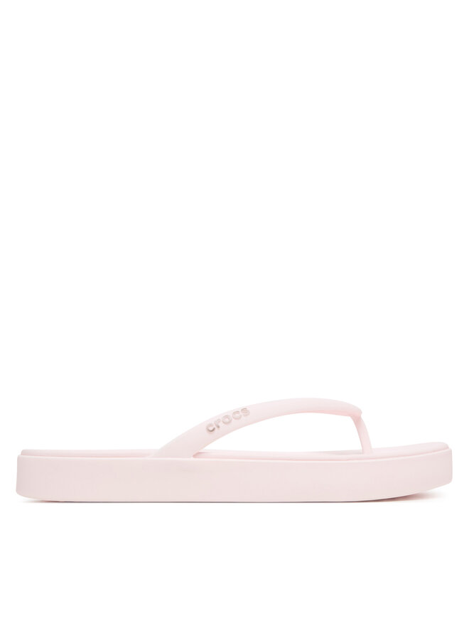 Crocs Zehentrenner Crocs Miami Square Flatform Flip 214161 Hellrosa