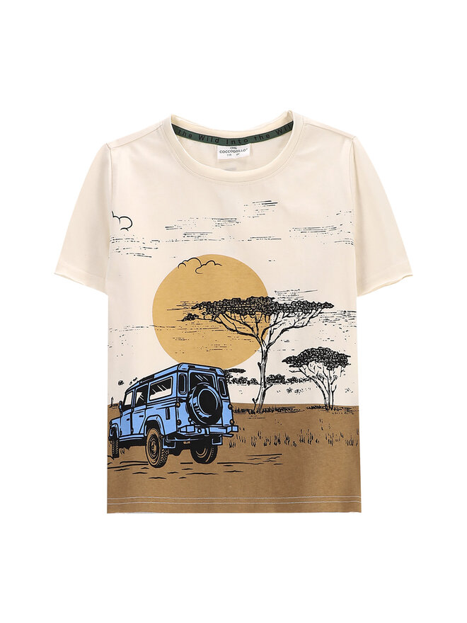 Coccodrillo Coccodrillo Camiseta WC5143205WBK Beis Regular Fit