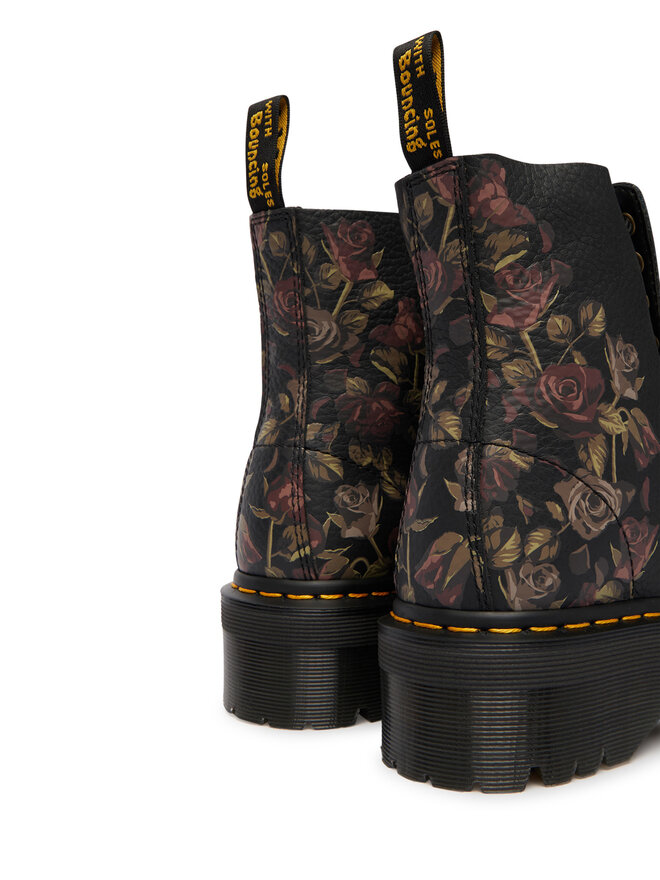 Dr. Martens Schnürstiefeletten Dr. Martens Sinclair Decayed Roses Tumbled Nappa  DM32050001 Schwarz