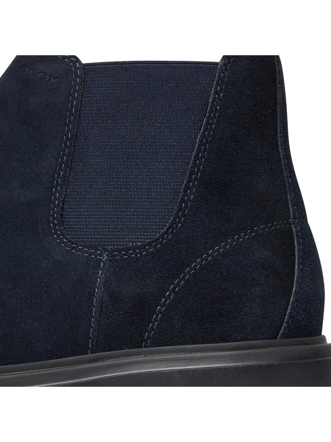 Bottines Homme Geox U Ottavio B - En Cuir Velours, Semelle Respirante, Légères, Fermeture Lacets, Style Desert Boots