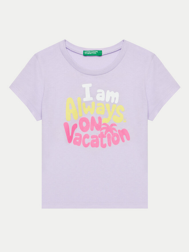 United Colors Of Benetton United Colors Of Benetton Marškinėliai 3096G10ES Violetinė Regular Fit