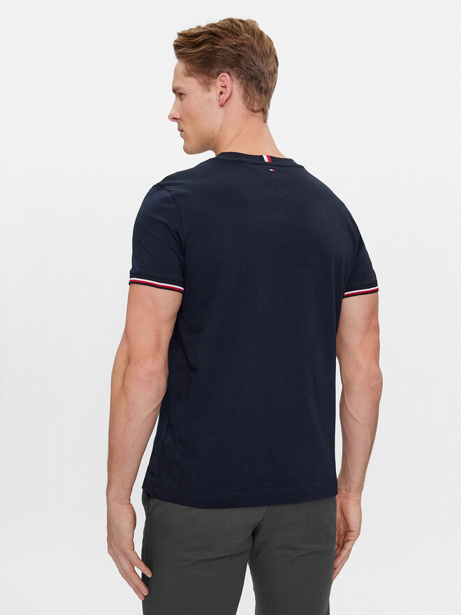 Tommy Hilfiger Tommy Hilfiger Marškinėliai Logo MW0MW32584 Tamsiai mėlyna Slim Fit