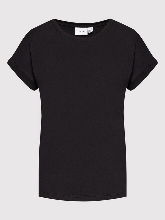 Vila Vila T-Shirt Dreamers 14083083 Μαύρο Boxy Fit