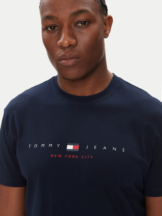 Tommy Jeans Tommy Jeans Póló Flag Linear DM0DM21911 Sötétkék Regular Fit