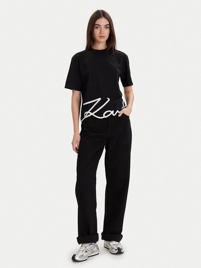 KARL LAGERFELD KARL LAGERFELD T-Shirt A1W17013 Schwarz Relaxed Fit