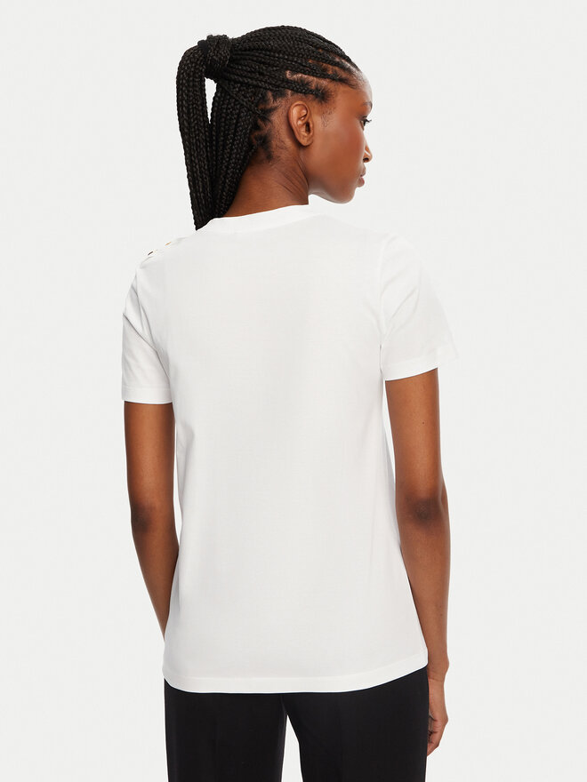Balmain Balmain T-Shirt BF1EF005BB02 Weiß Regular Fit