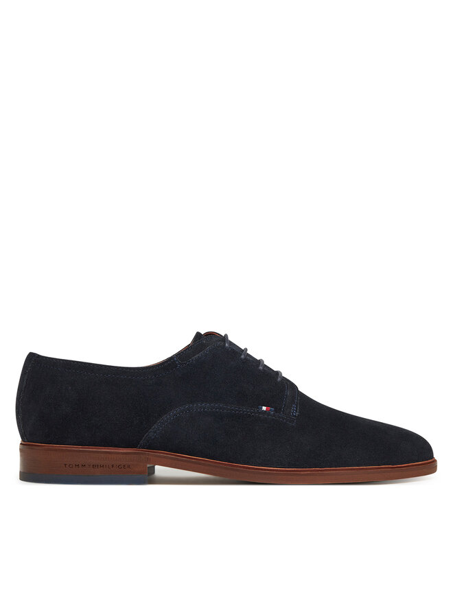 Tommy Hilfiger Félcipő Tommy Hilfiger Hilfiger Thunit Suede Shoe FM0FM05377 Sötétkék