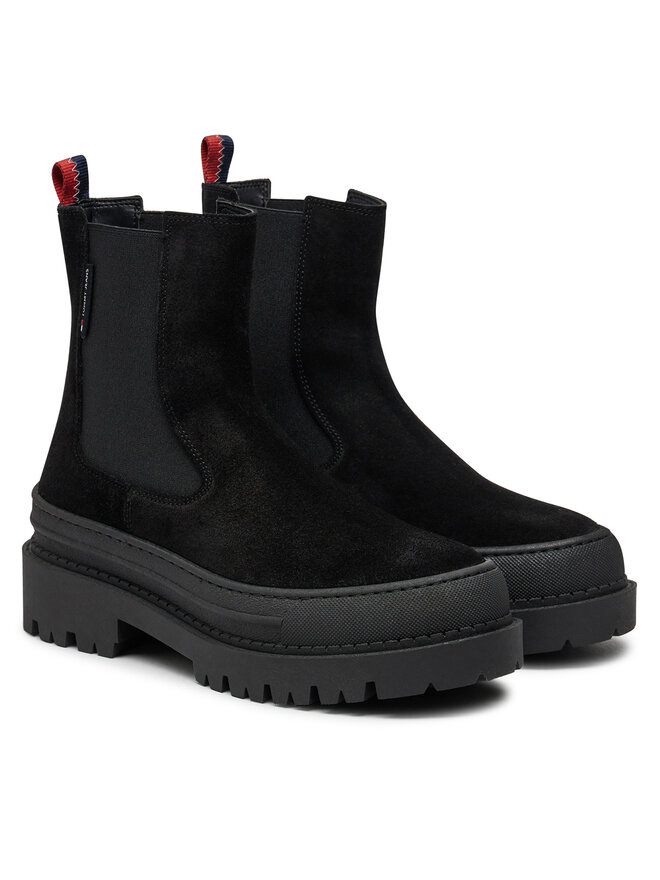 Tommy Jeans Челсі Tommy Jeans Tjw Foxing Chelsea Suede EN0EN02631 Чорний