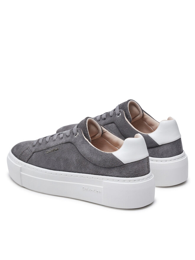 Calvin Klein Sneakers Calvin Klein Flatform Cup Lace Up W/Ml HW0HW02282 Gri